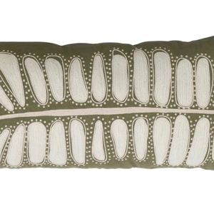 Creative coop leaf lumbar pillow